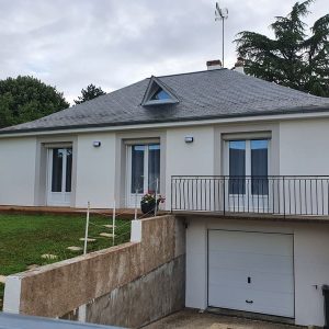 isolation par l'extérieur maison avec sous-sol - façade après