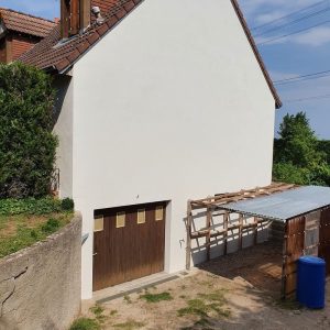 ravalement de façade, pignon, à Villerbon - après